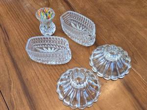 lot 275 image: Glass Candle Holders and Tableware