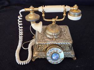 lot 296 image: Vintage Ornate Rotary Dial Telephone
