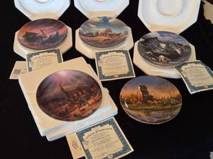 lot 309 image: Lot of 5 Plates - Terry Redlin America the Beautiful Collector Plate Set