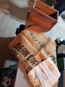 lot 401 image: Vintage Peters High Velocity Ammo Crate, Coffee Sack