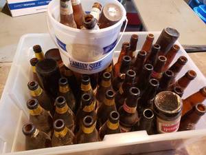 lot 446 image: Large Lot of  Vintage Beer Bottles - Schlitz, Schmidt, Hamms