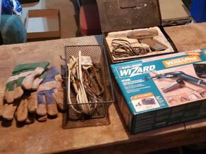 lot 456 image: Black & Decker Wizard Tool Set with Accessories, Weller soldering gun in case and More
