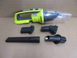 lot 4 image: RYOBI ONE 18V Cordless WetDry Hand Vacuum (Tool Only) - USED, WORKS - HAS ALL ATTACHMENTS