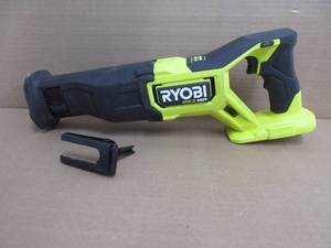 lot 6 image: RYOBI ONE HP 18V Brushless Cordless Reciprocating Saw (Tool Only) - Loose Collar Guard, USED, WORKS