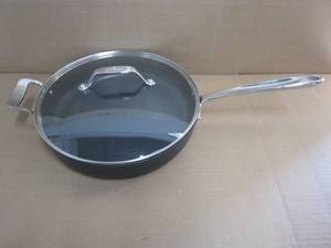 All-Clad HA1 Hard Anodized Nonstick Sauté Pan 4 Quart Induction Oven Broiler Safe 500F Pots and Pans, Cookware Black - Scratches on Pan and Small Dents on Lid.