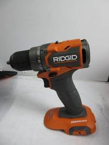 lot 38 image: RIGID 18V SubCompact Brushless Cordless 12 in. DrillDriver Kit with (2) 2.0 Ah Batteries, Charger, and Tool Bag USED, TESTED, WORKS