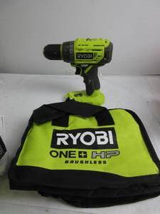 lot 39 image: RYOBI 18V ONE HP Compact Brushless 12 DrillDriver MISSING CHARGER AND BATTERY, TESTED, WORKS, USED