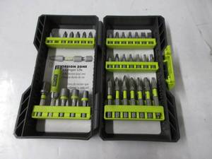 lot 53 image: Ryobi - AR2038 - Impact Rated Driving Kit - 39-Piece 1 MISSING PIECE, USED, NO BOX