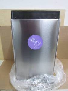 lot 134 image: Simplehuman 40 Liter  10.6 Gallon Stainless Steel Touch-Bar Kitchen Trash Can, Brushed Stainless Steel, ADA-Compliant - Scratch and Dent.