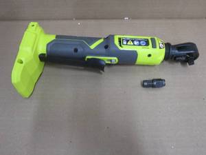 lot 137 image: RYOBI 18V Cordless Ratchet Multi-Size 38 in. and 14 in. MISSING Battery and Charger (PCL280K1) -USED, Works