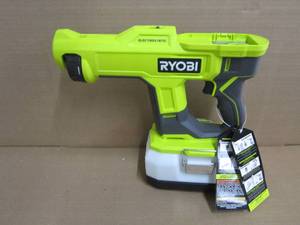 lot 142 image: Ryobi ONE 18V Cordless Handheld Electrostatic Sprayer, MISSING Battery and Charger, NEW.