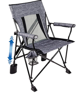 Kijaro Rok-it, Rocking Camp Chair - Enjoy The Outdoors with a Rocker Camp Chair - Multipurpose Portable Rocking Chair, Folding Chair, Lawn Chair, and Sports Chair - Hallett Peak Gray, Return Slightly Used - In nice condition!