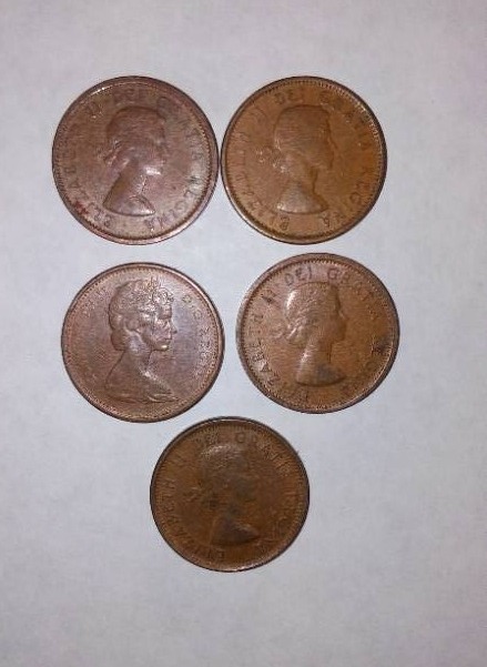 lot 578 image: CANADA One Cent Coin.(28 ct.)  1961-2011