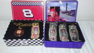 lot 326 image: The NASCAR Collection features a Dale Earnhardt Jr. #8 , Knifes, pocket watch.