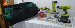 lot 332 image: 18V Ryobi Tools.