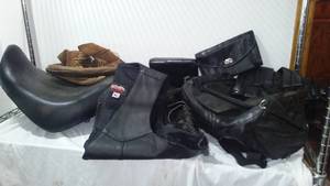 lot 340 image: Honda Saddle Seat, Vests, Shoes, Bags, and more.