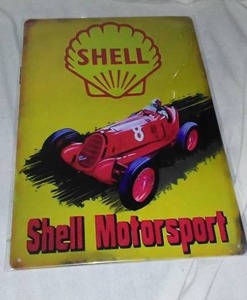 lot 432 image: Shell Motorsport Metal Sign.