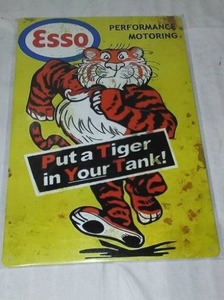 lot 435 image: Esso Performance Motoring Metal Sign.