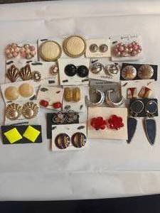 20 Pairs of Vintage Costume Earrings