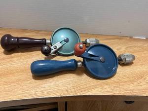Two Antique Hand Drills Craftsman and Stanley