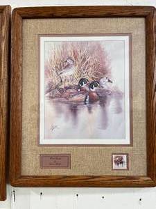 lot 29 image: Framed Wood Ducks by Anne Moller Print