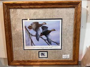 lot 31 image: 1987-88 National Waterfowl Conservation Stamp Print by Jim Partee