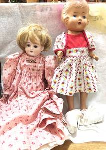 lot 42 image: Two Antique Dolls Composite and Porcelain