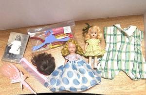 lot 44 image: Lot of Doll Items, Antique Photo and G-Man Ring