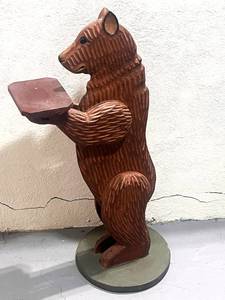 lot 65 image: Wooden Bear Butler 26 Tall