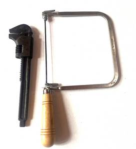 lot 80 image: Great Neck Coping Saw and Moore Drop Forging Wrench