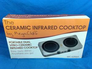 MegaChef Portable Dual Vitro-Ceramic Infrared Cooktop