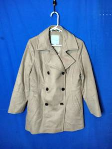 Larry Levine Wool Coat - Size L - Tan