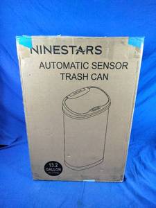 Nine Stars Rectangular Motion-Sensor 13.2-Gallon Trash Can