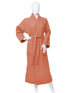Superior Unisex Heavyweight Waffle-Weave Bath Robe - XL - Coral