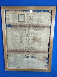 Framed 1907 News Paper