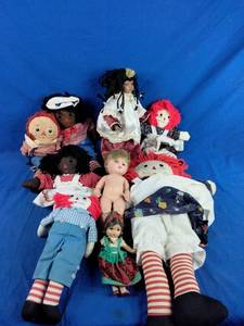 Lot of 9 Collectible Dolls