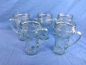 Five Vintage Coca Cola Glasses