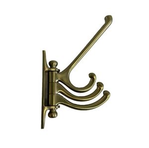 KAMPIG 3-arm swivel hook brass color 4 Hooks