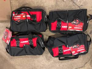 Lot of Husky 12 in 4 Pocket Zippered Tool Bag    Customer Returns See Pictures