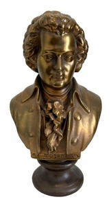lot 77 image: Mozart Bust Sculpture by Armor Bronze