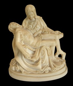 lot 149 image: Vintage Virgin Mary Holding Jesus after the Crucifixion Sculpture by Michelangelo