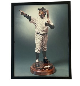 lot 51 image: Vintage Framed Baseball Poster