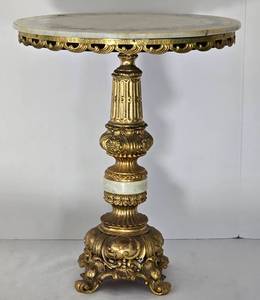 lot 22 image: Vintage Hand-Painted Hollywood Regency Style Accent Table