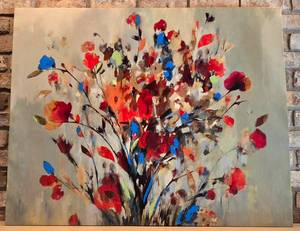 lot 23 image: Colorful Floral Canvas Print