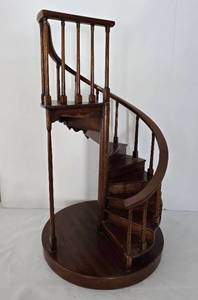 lot 122 image: Wooden Spiral Staircase Display Stand