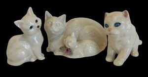 lot 234 image: Three Kitty Figurines by Royal Doulton, Floral Treasures and More