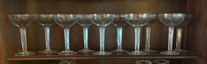 lot 255 image: Ten Elegant Hollow Stemmed Glasses