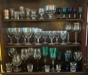lot 256 image: Variety of Stemware and Shot Glasses
