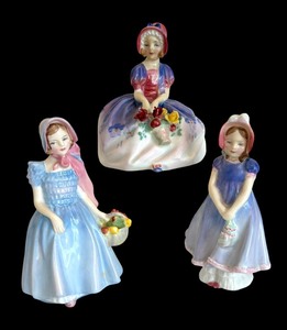 lot 271 image: Royal Doulton Wendy, Ivy and Monica Figurines including Royal Doulton Wendy 2109