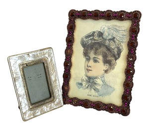 lot 270 image: Lovely Enamel and Jeweled Frames